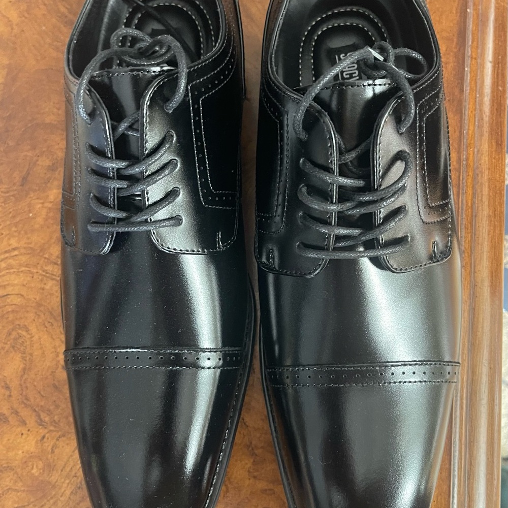 Men's Black Leather Dress Shoes